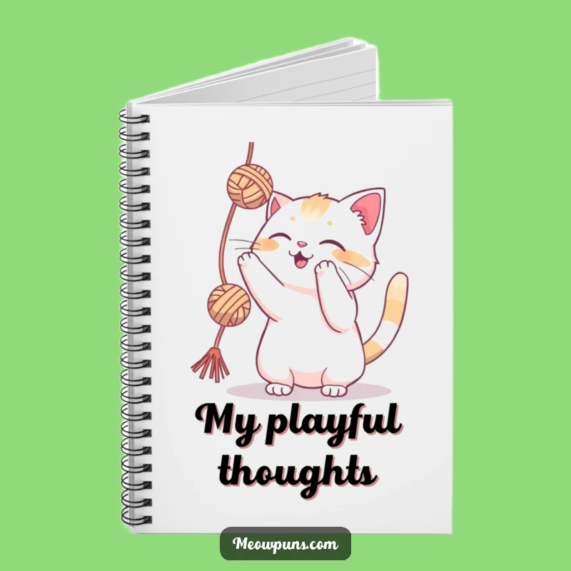 Funny Playful Cat Yarn Notebook: Jot Down Ideas with Feline Flair