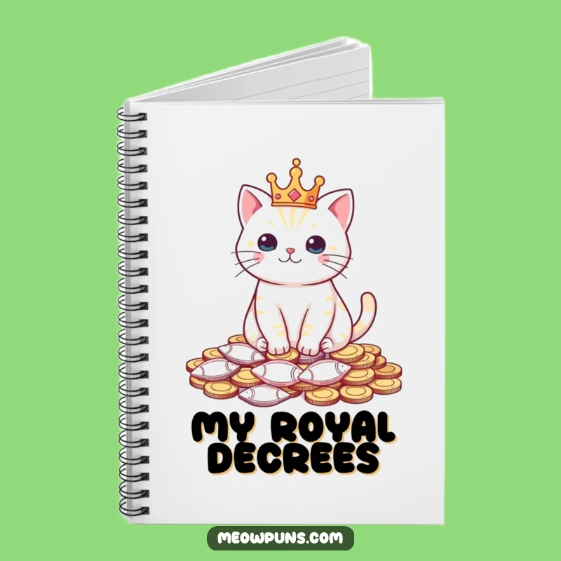 Funny Cat King Notebook - Royal Feline Treasures for Your Ideas Gift