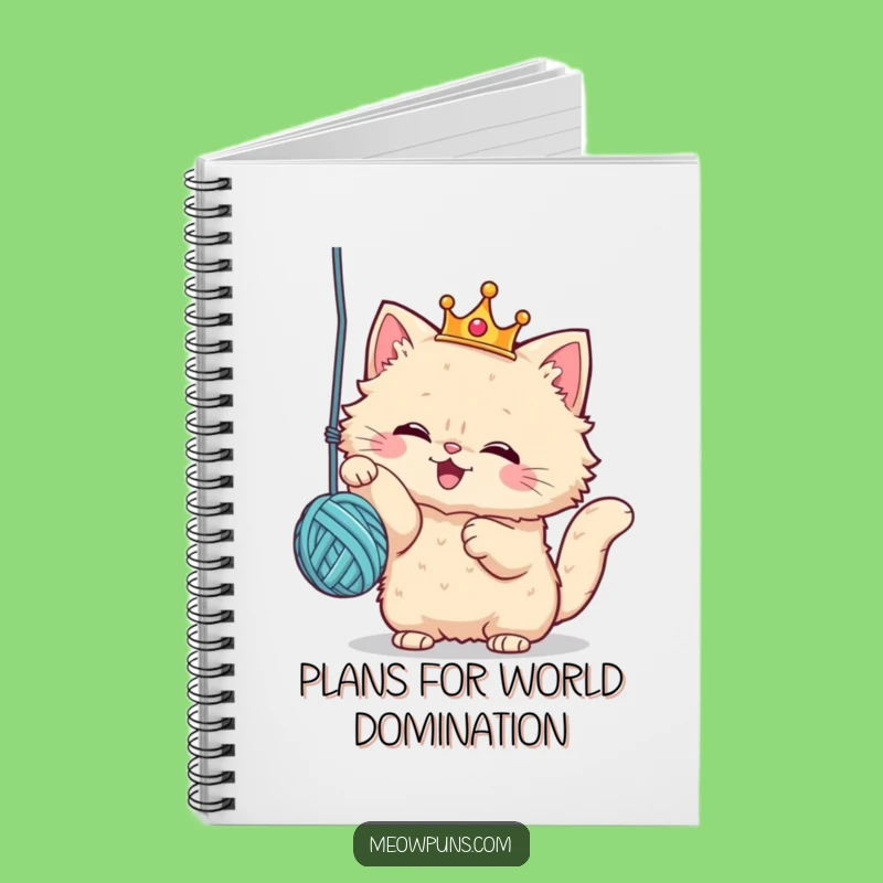 Funny Royal Cat Crown Notebook: Jot Down Ideas with Hilarious Feline Flair