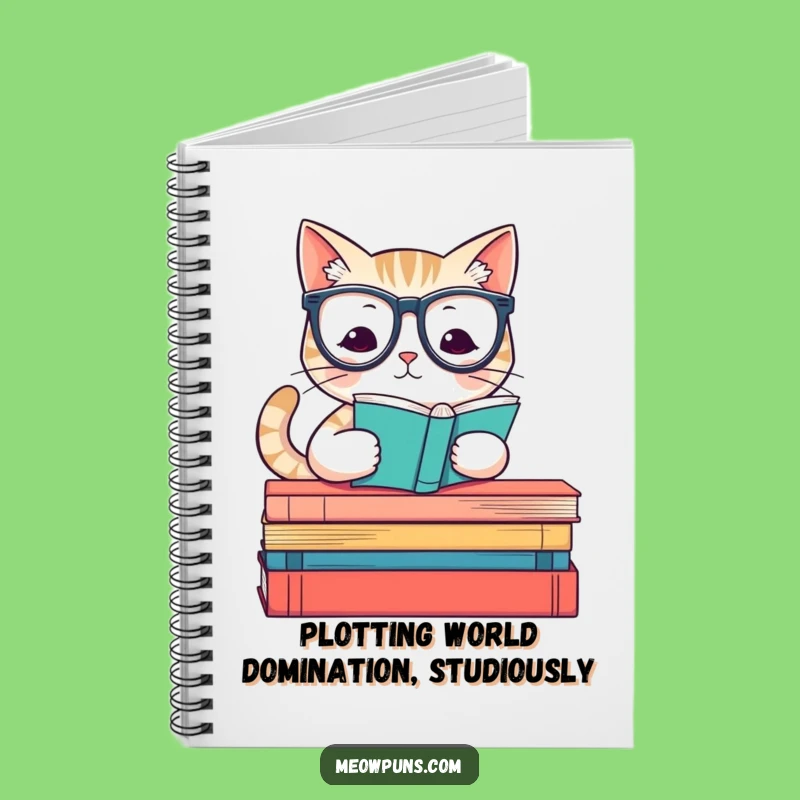 Funny Reading Cat Notebook - Journal Your Ideas with Literary Humor