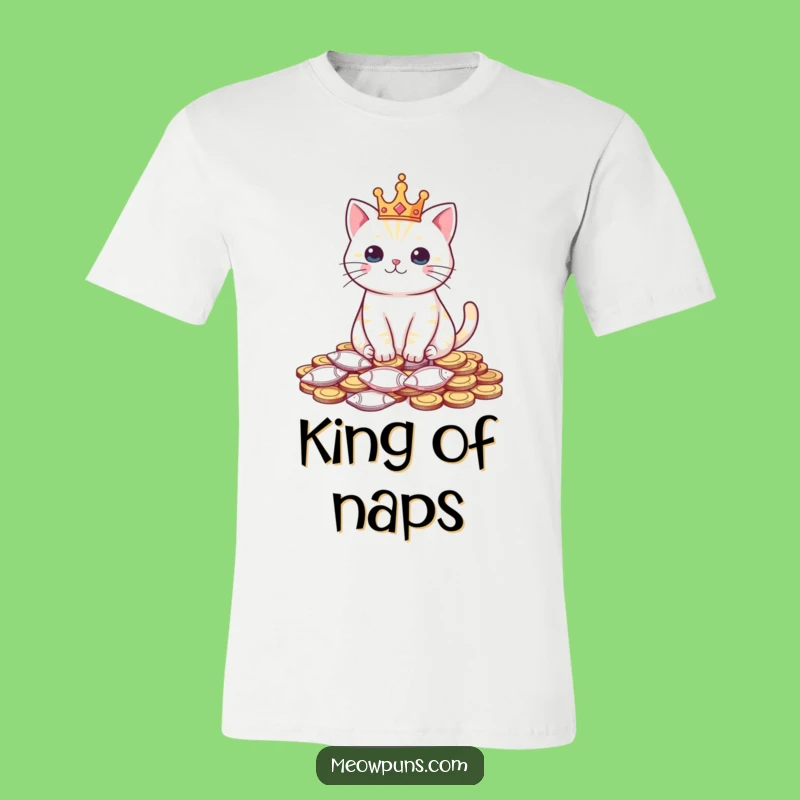 Funny Cat King T-Shirt - Royal Feline Treasure Humor Gift