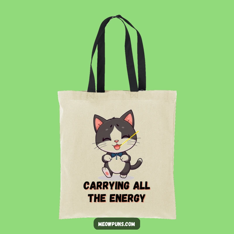 Funny Tuxedo Cat Laser Tote Bag: Carry Your Playful Spirit