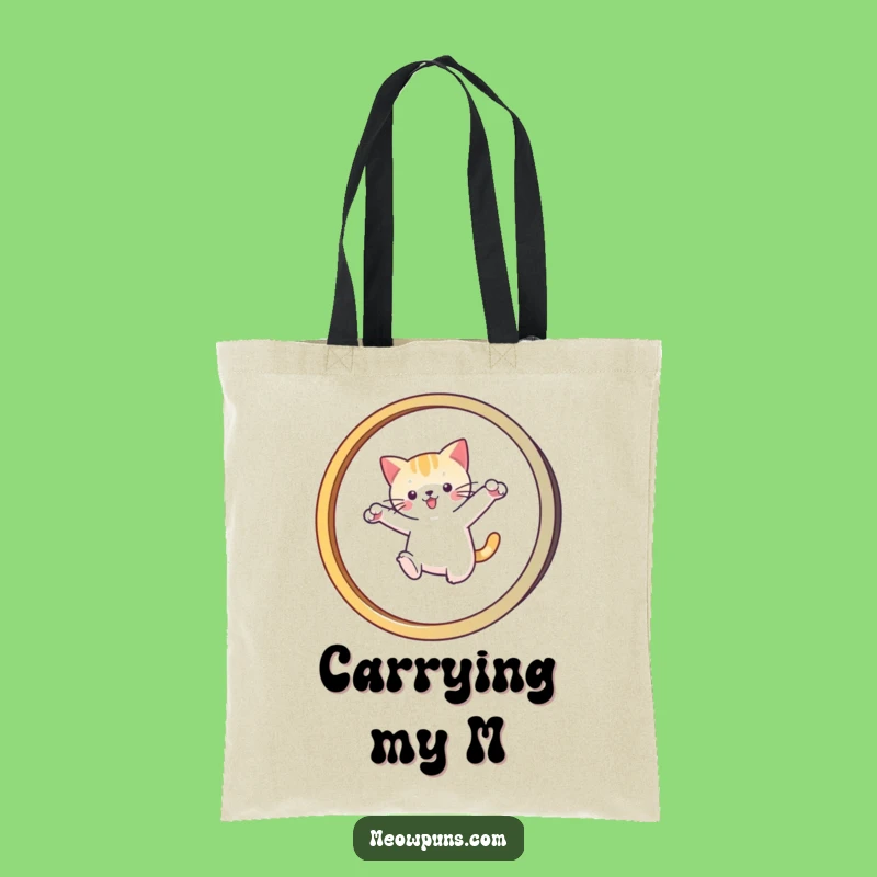 Funny Cat Acrobat Tote Bag: Carry Your Essentials with Feline Finesse and Fun