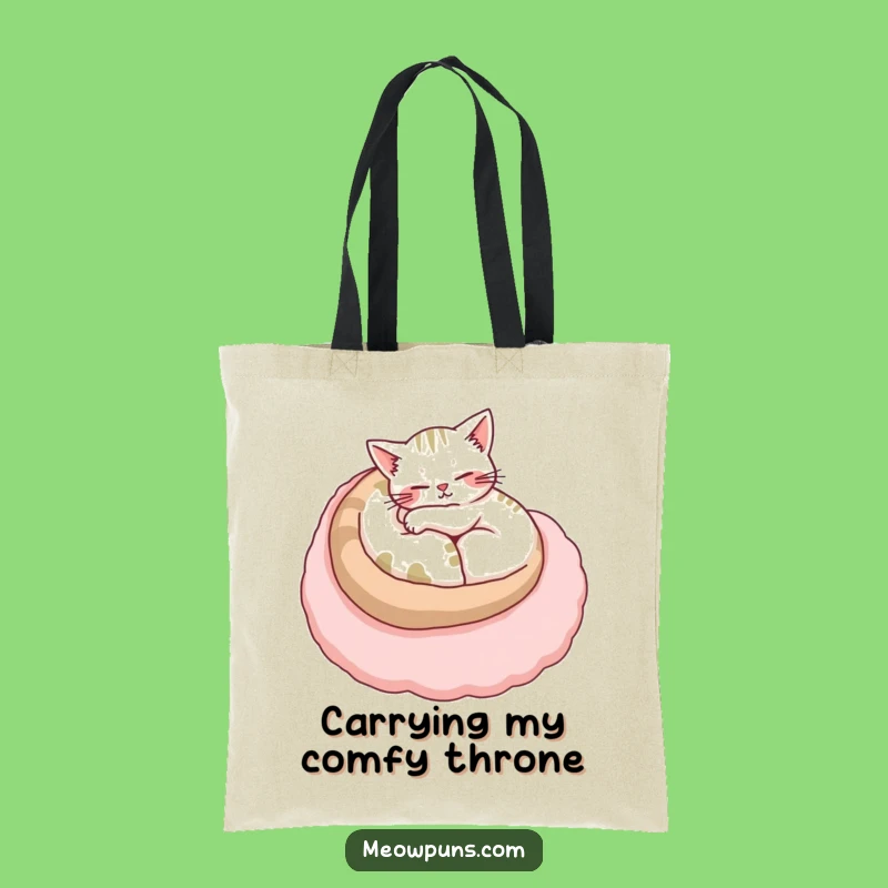 Funny Cozy Cat Letter Tote Bag: Chic Feline Comfort for a Stylish, Funny Gift