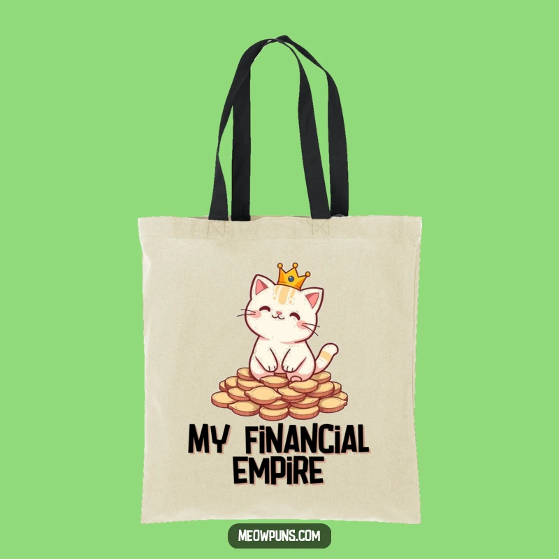 Funny Royal Cat Tote Bag: Carry Your Treasures and Your Feline Enthusiasm