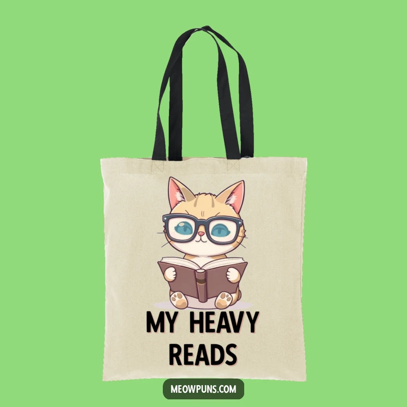 Funny Bookworm Cat Tote Bag: Carry Your Library in Style with This Hilarious Bag