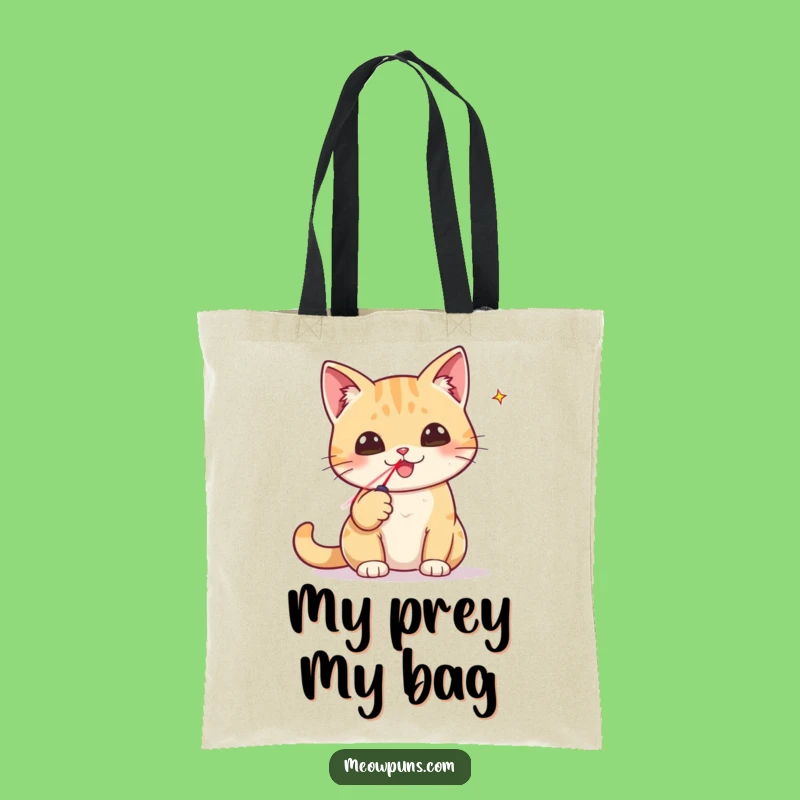 Funny Cat Laser Pointer Tote Bag: Carry Your Triumphs in Style